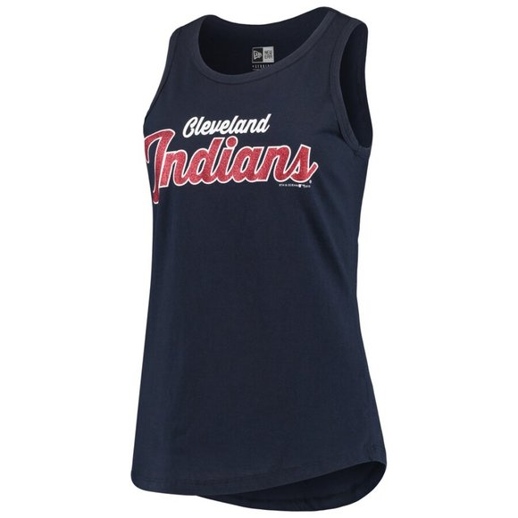 NWT Small Cleveland Indians New Era Women's Mesh Back Jersey Tank Top - Picture 3 of 5